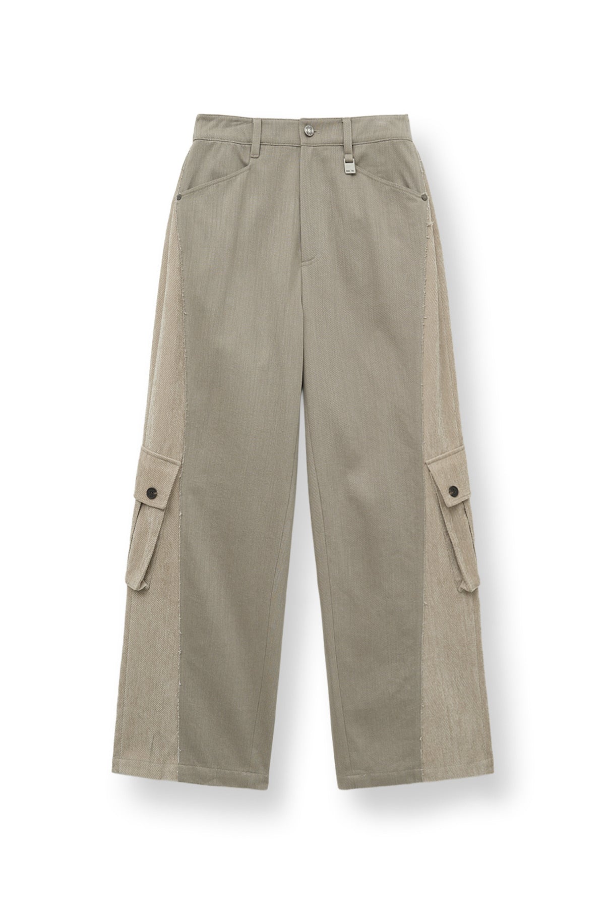 matinkim BIG POCKET TWO TONE WIDE PANTS IN BEIGE