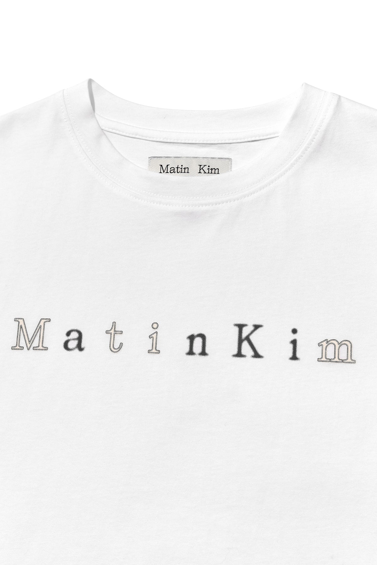 matinkim STICKER GRAPHIC LOGO TOP IN WHITE