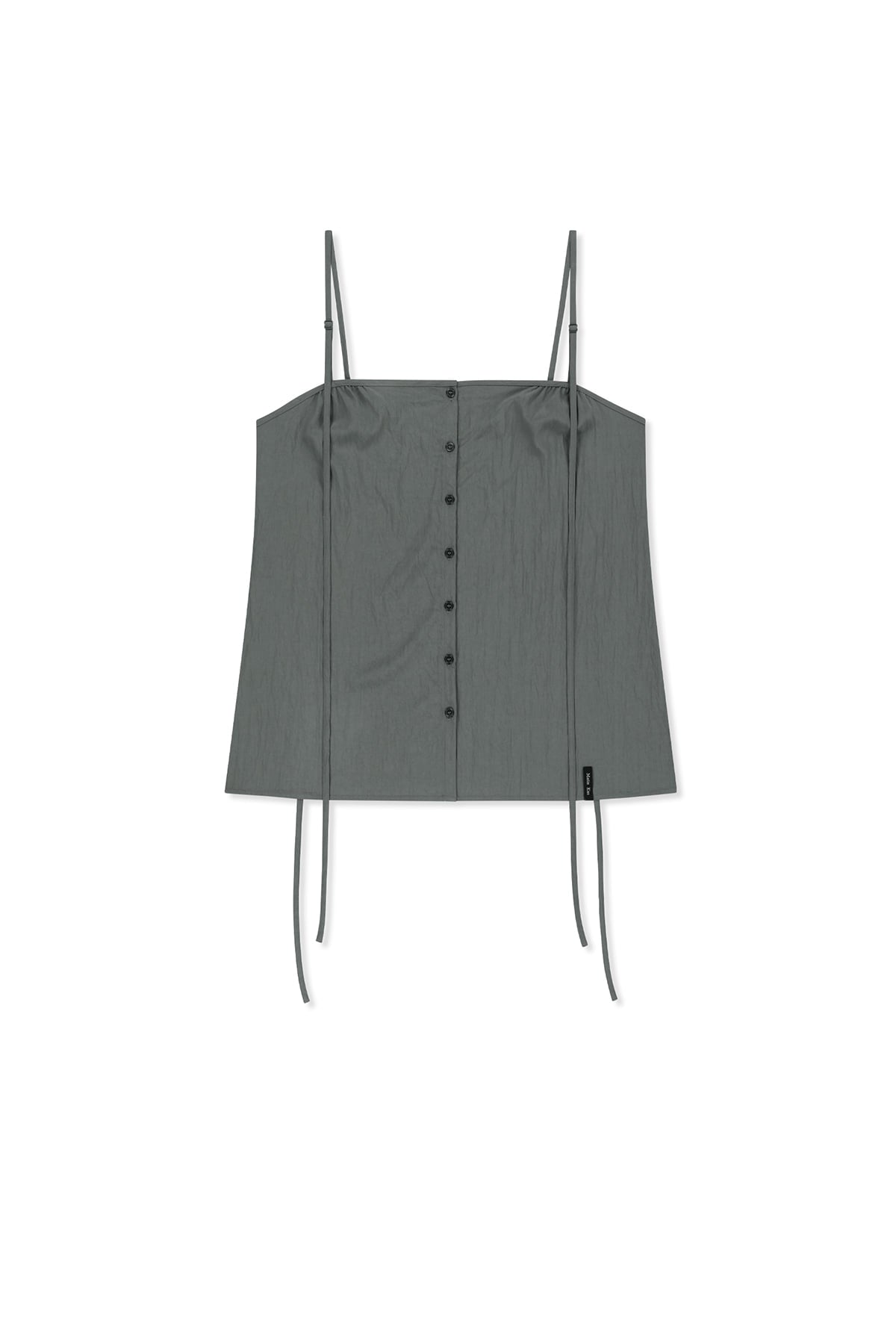 matinkim BUTTON SLEEVELESS BLOUSE IN GREY