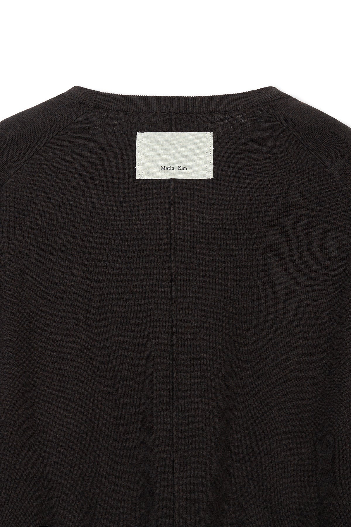 matinkim RAGLAN SLEEVE KNIT PULLOVER IN DARK BROWN