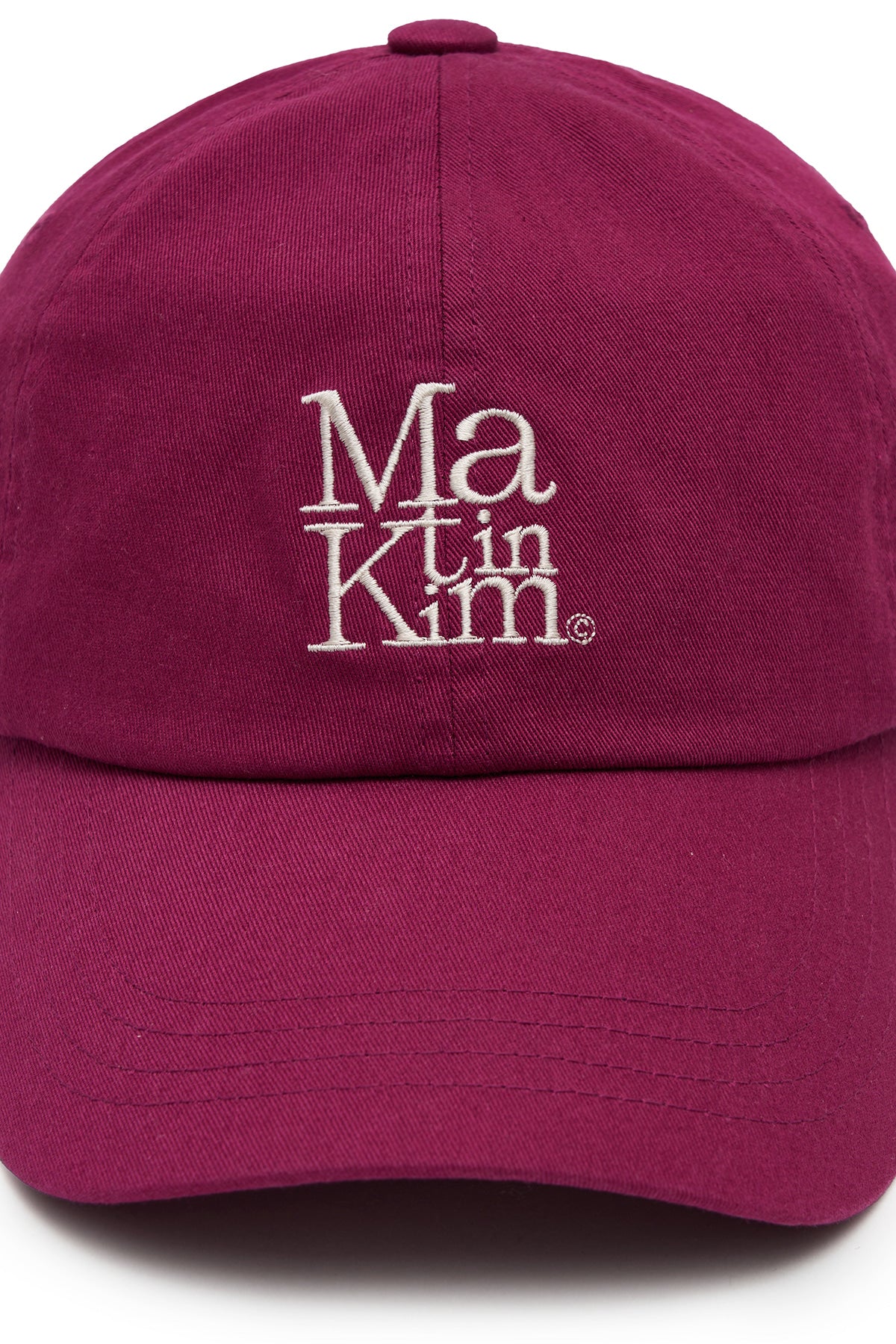 matinkim MATIN BLOCK LOGO BALL CAP IN VIOLET