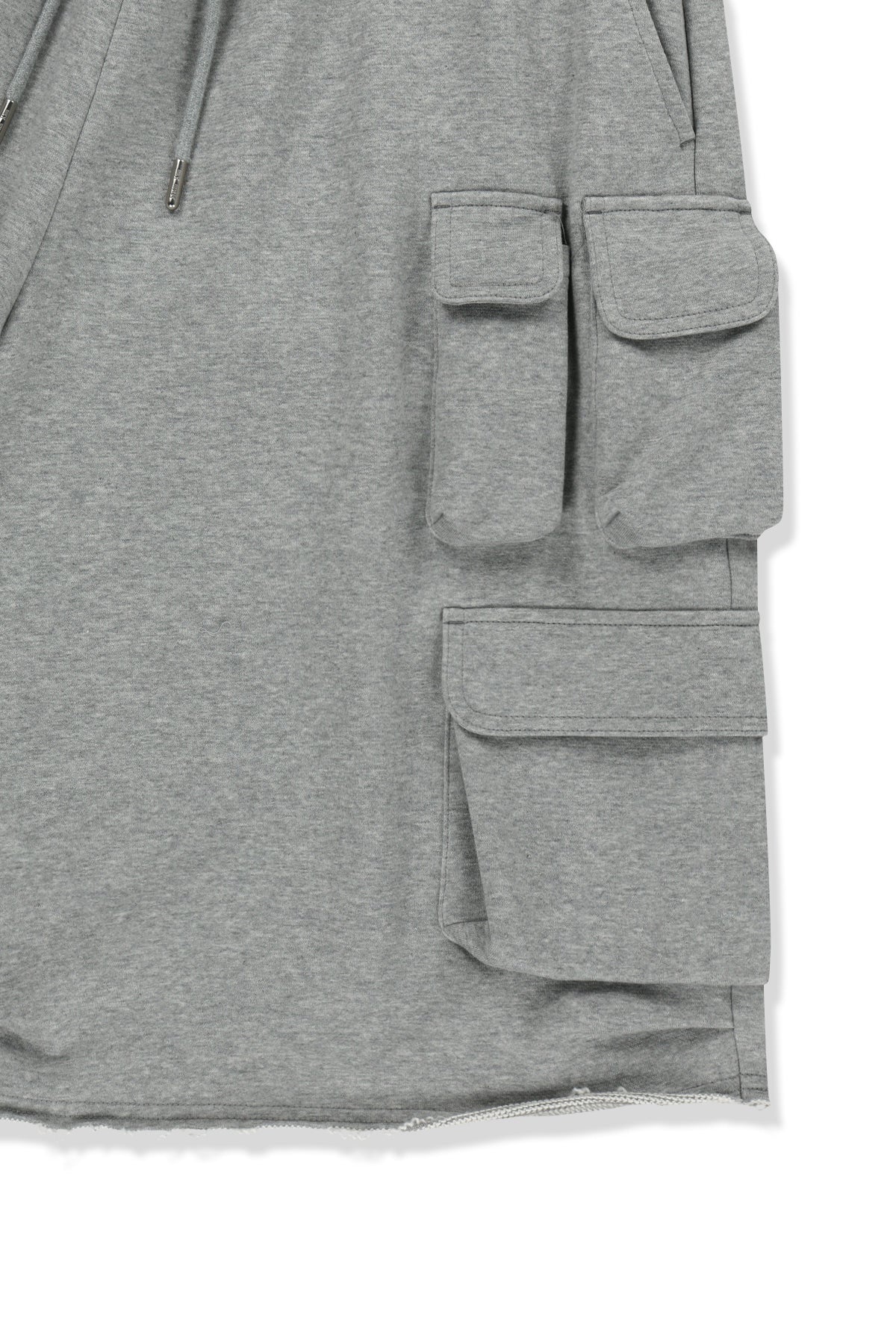 matinkim TERRY UTILITY POCKET BERMUDA PANTS IN GREY