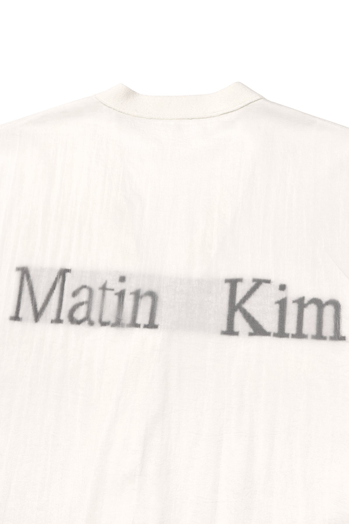 matinkim BACK LOGO SEE THROUGH CARDIGAN FOR MEN IN IVORY
