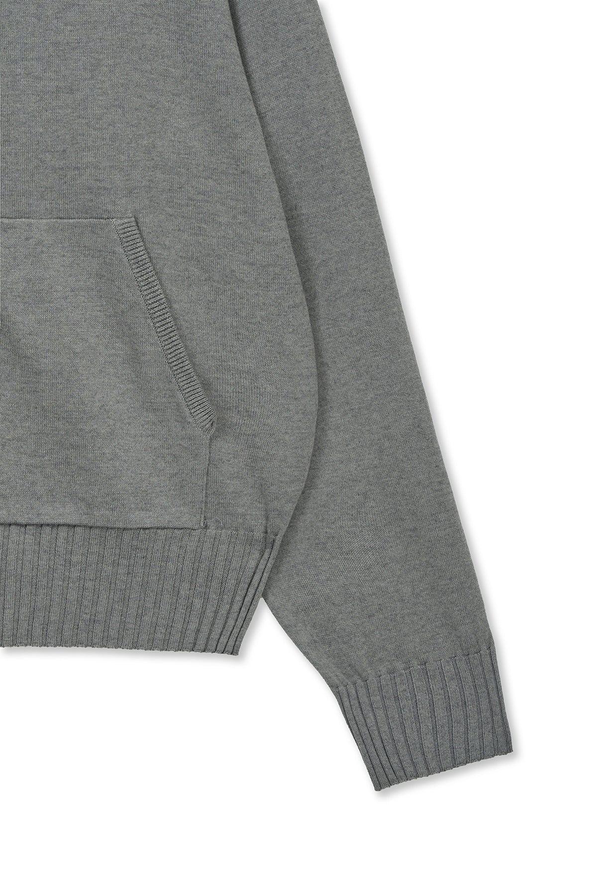 matinkim HIGH NECK EMBROIDERED LOGO ZIP UP FOR MEN IN GREY