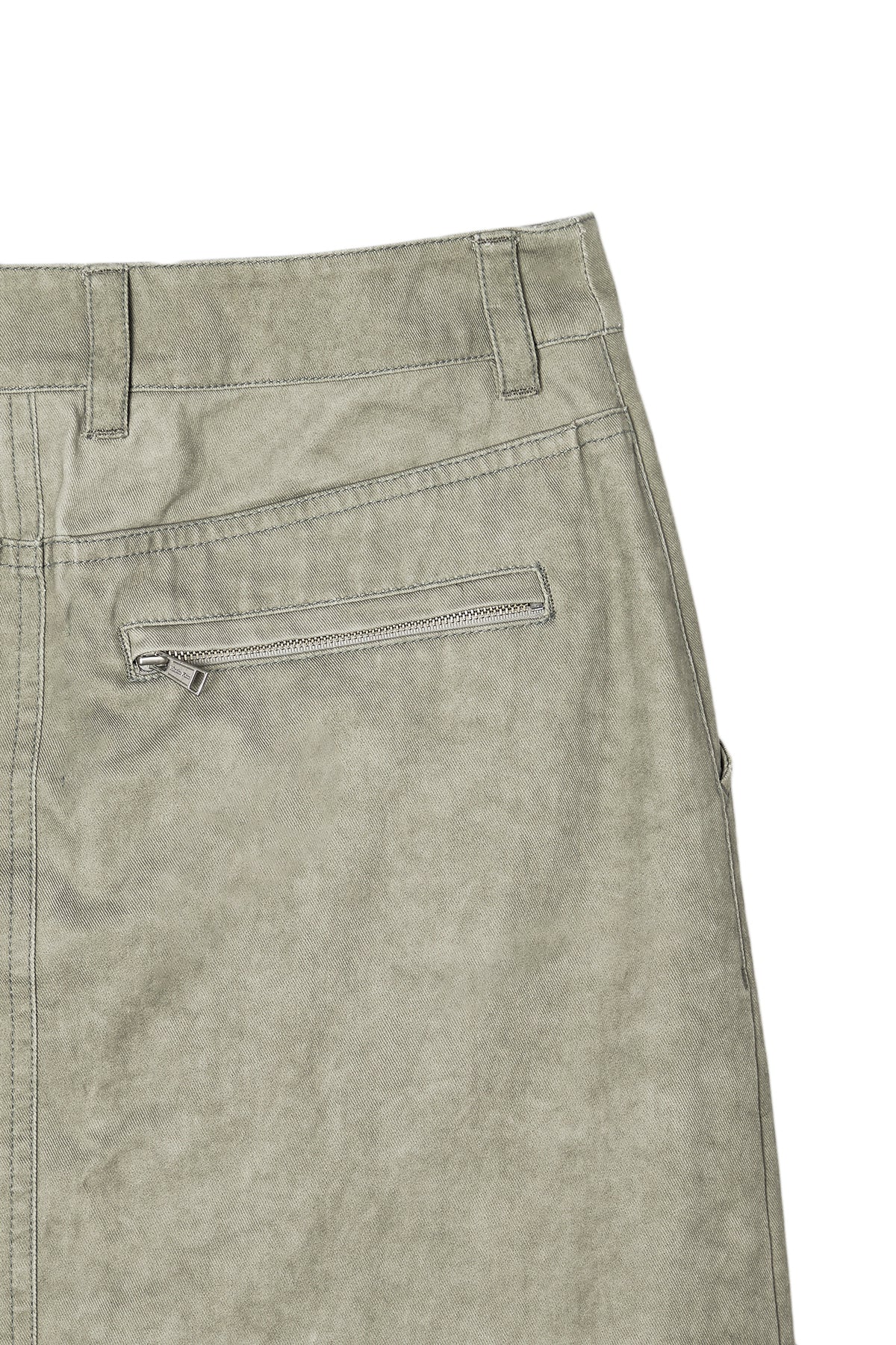 matinkim WASHED MERMAID LONG SKIRT IN LIGHT KHAKI