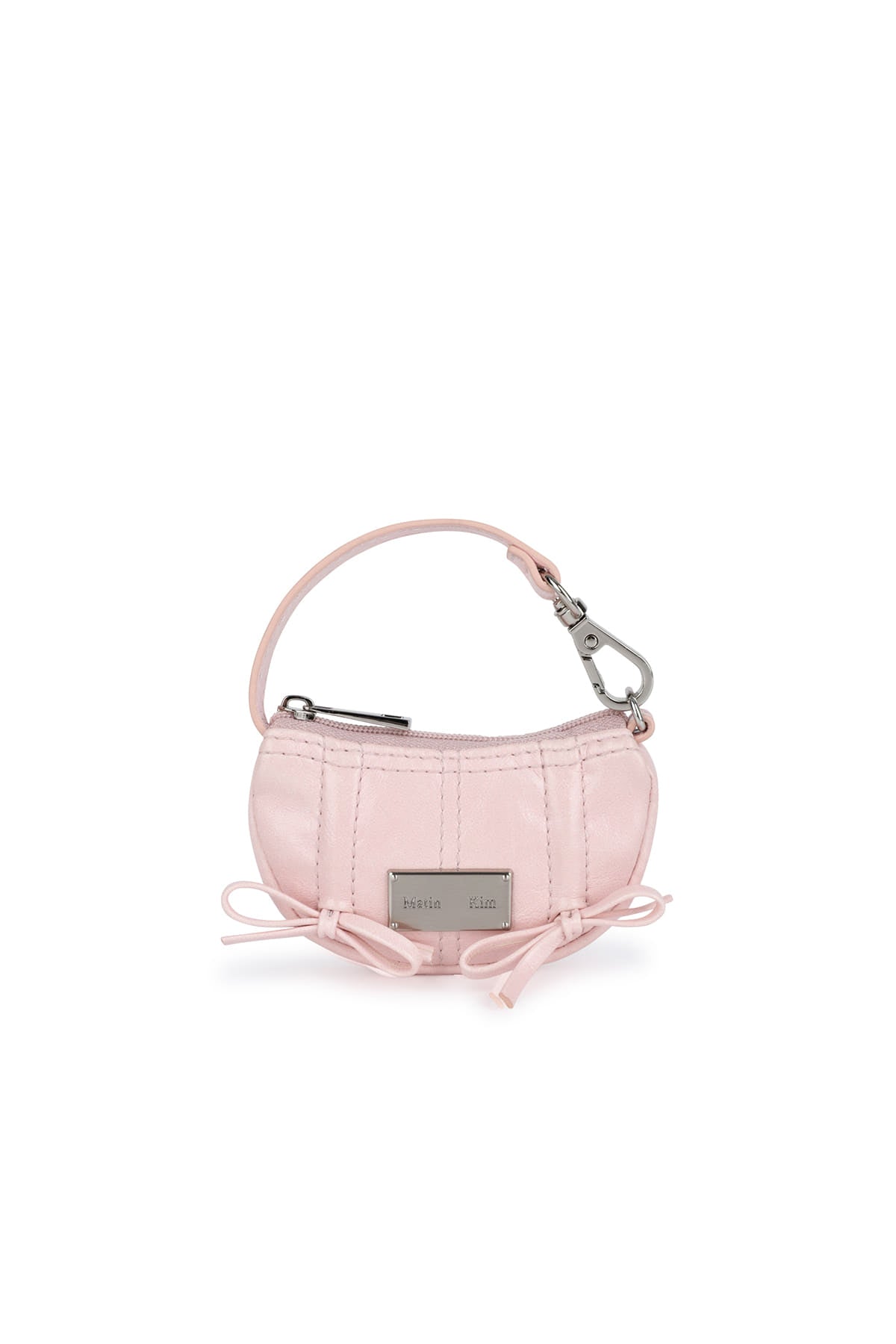 matinkim HALF SHIRRING RIBBON CHARM IN LIGHT PINK