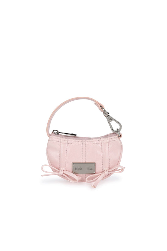 matinkim HALF SHIRRING RIBBON CHARM IN LIGHT PINK