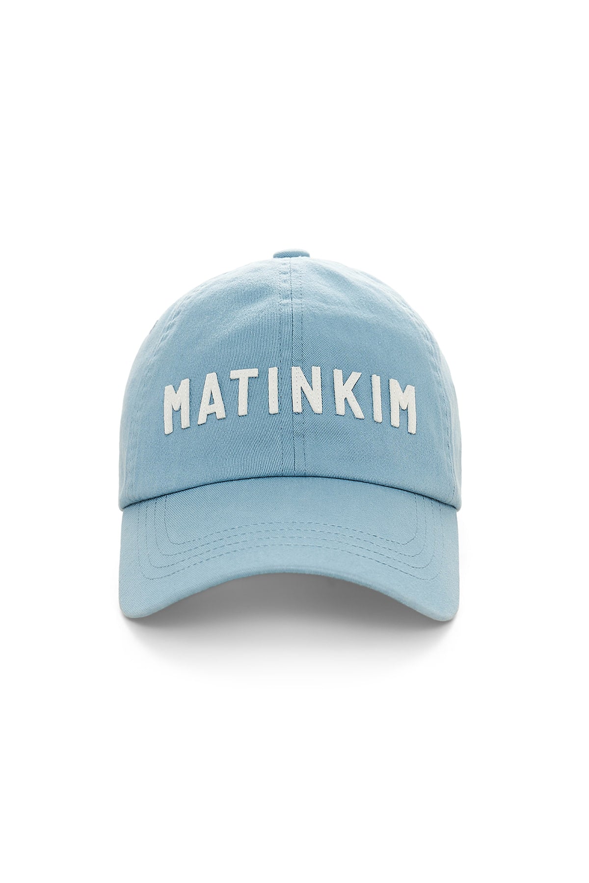 matinkim APPLIQUE FELT LOGO BALL CAP IN LIGHT BLUE