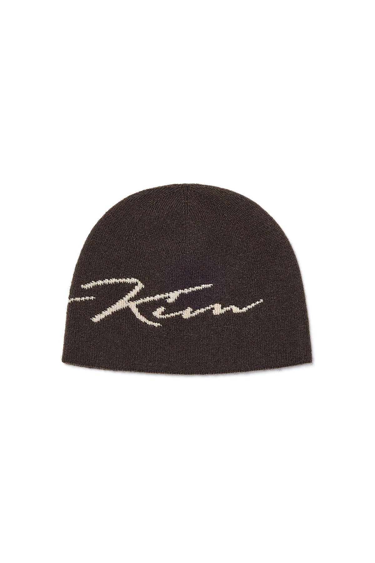 matinkim MATIN LOGO SCRIPT BEANIE IN BROWN