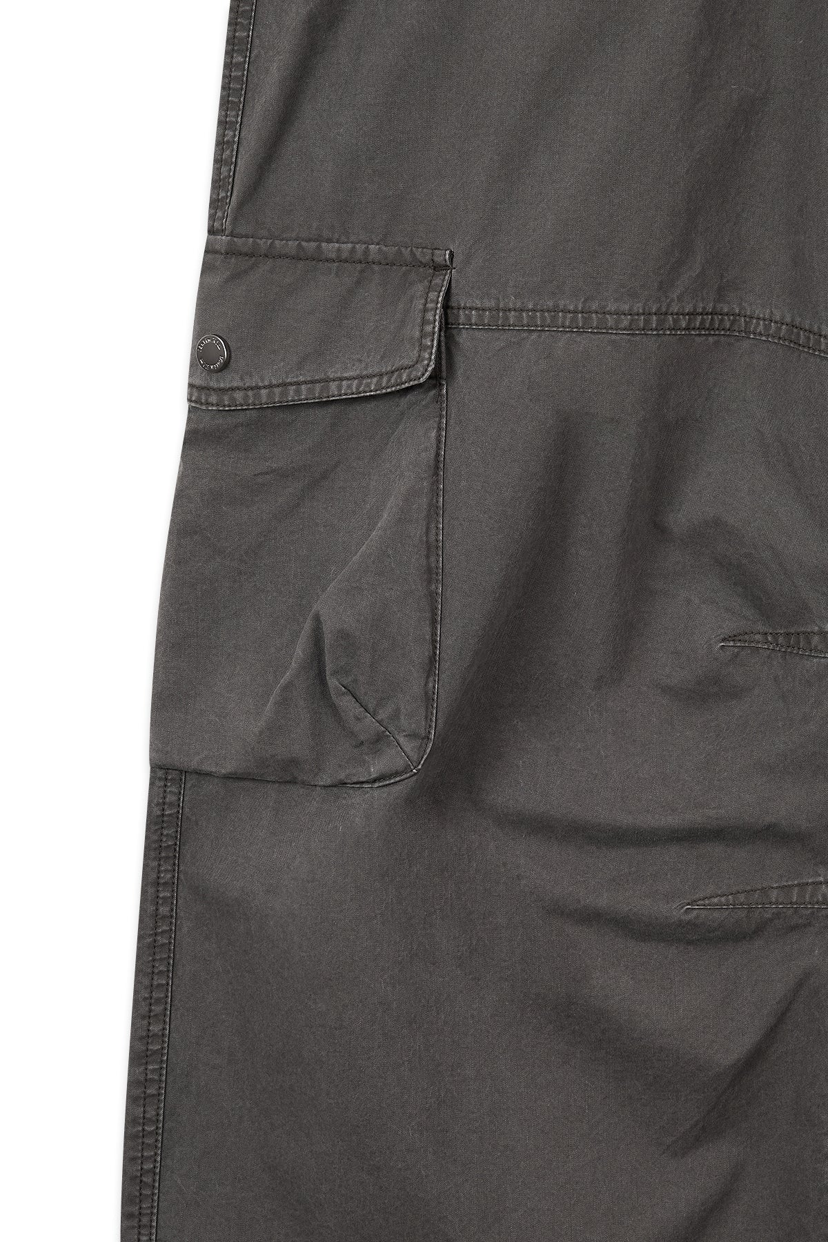 matinkim WASHED WIDE CARGO PANTS FOR MEN IN CHARCOAL
