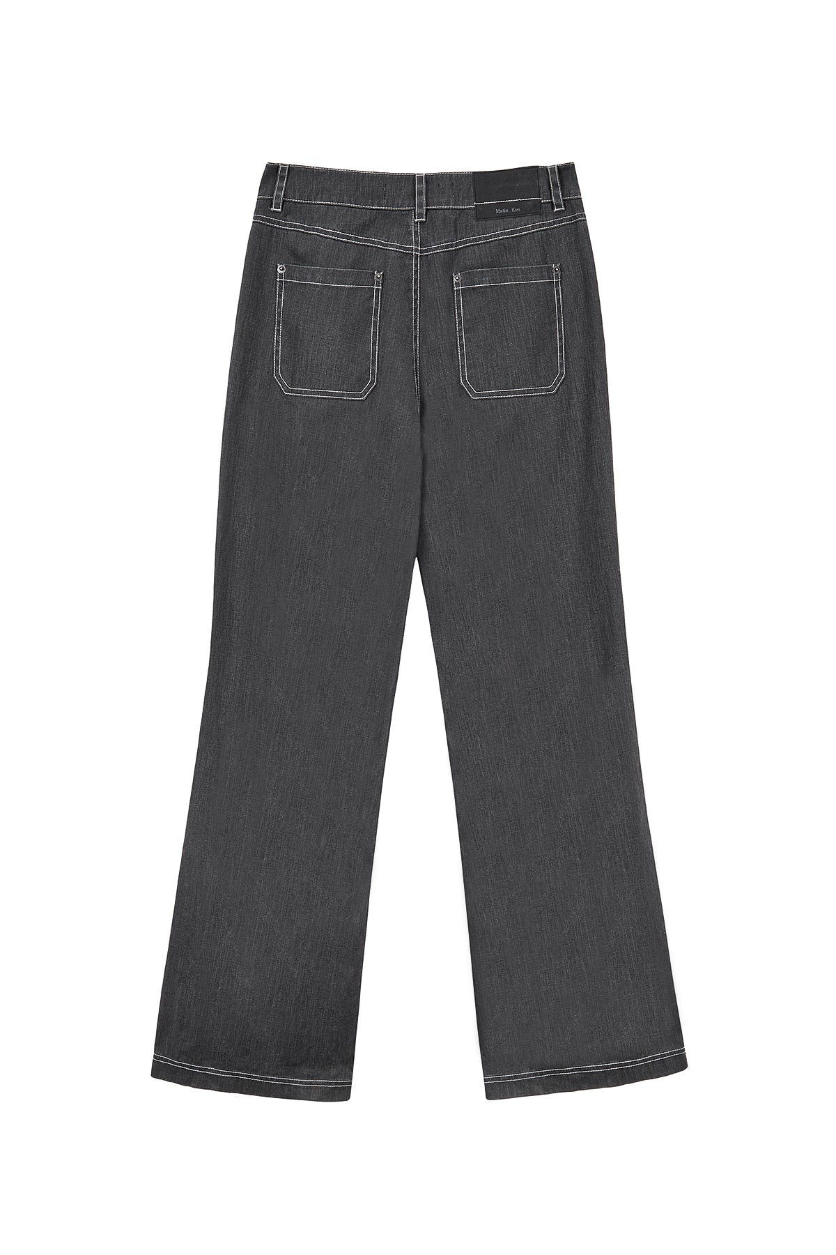 matinkim SIDE PINTUCK POINT PANTS IN CHARCOAL