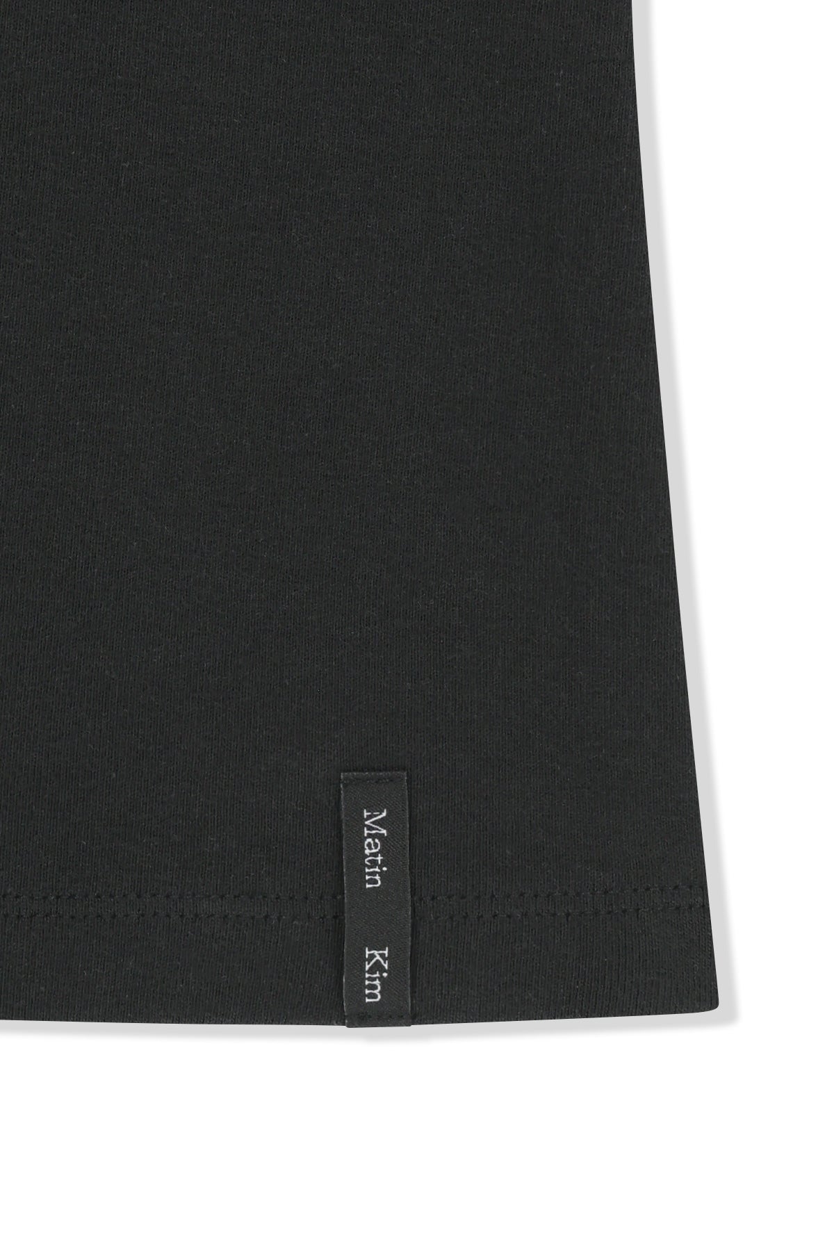 matinkim LABEL DETAIL HALTER TANK TOP IN BLACK