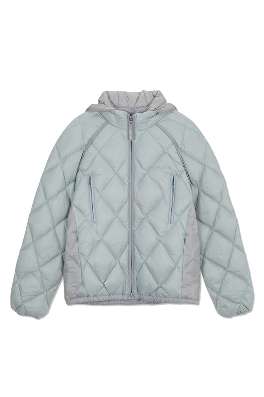 matinkim QUILTING HOODY LIGHTWEIGHT JUMPER (DOWN BLENDED) IN MINT