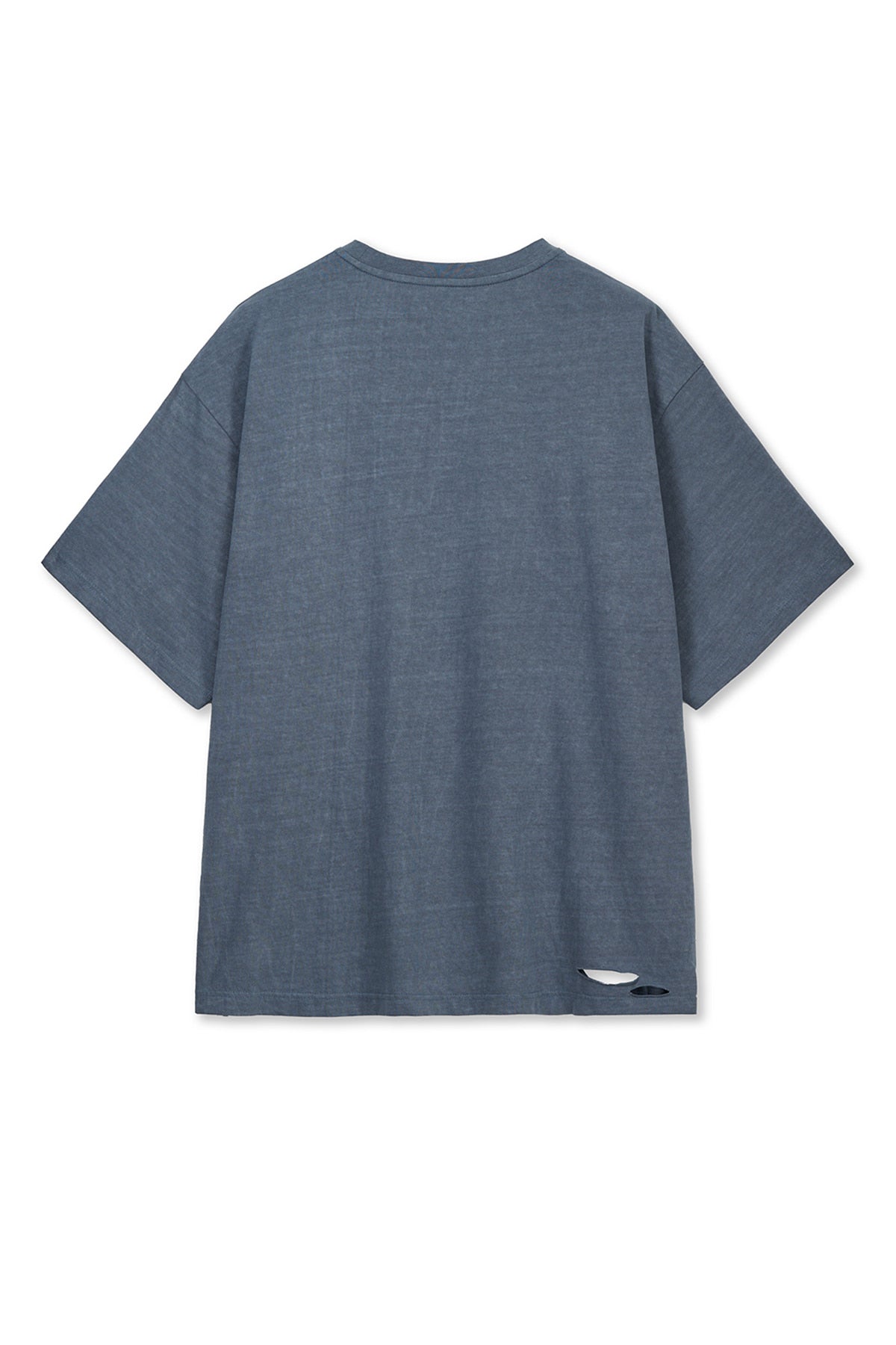matinkim DISTRESSED LOGO TOP IN SMOKE BLUE