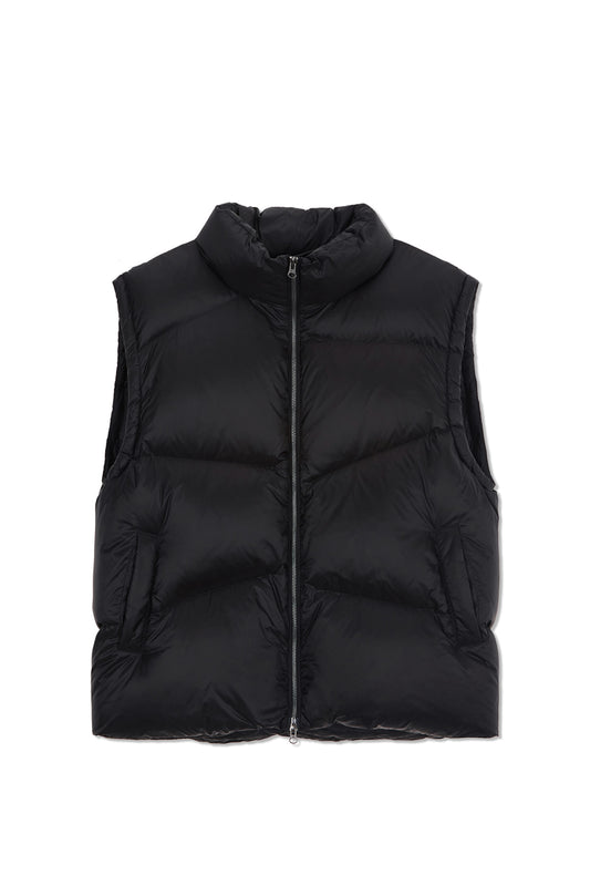 matinkim UNBALANCE QUILTED DOWN VEST FOR MEN IN BLACK