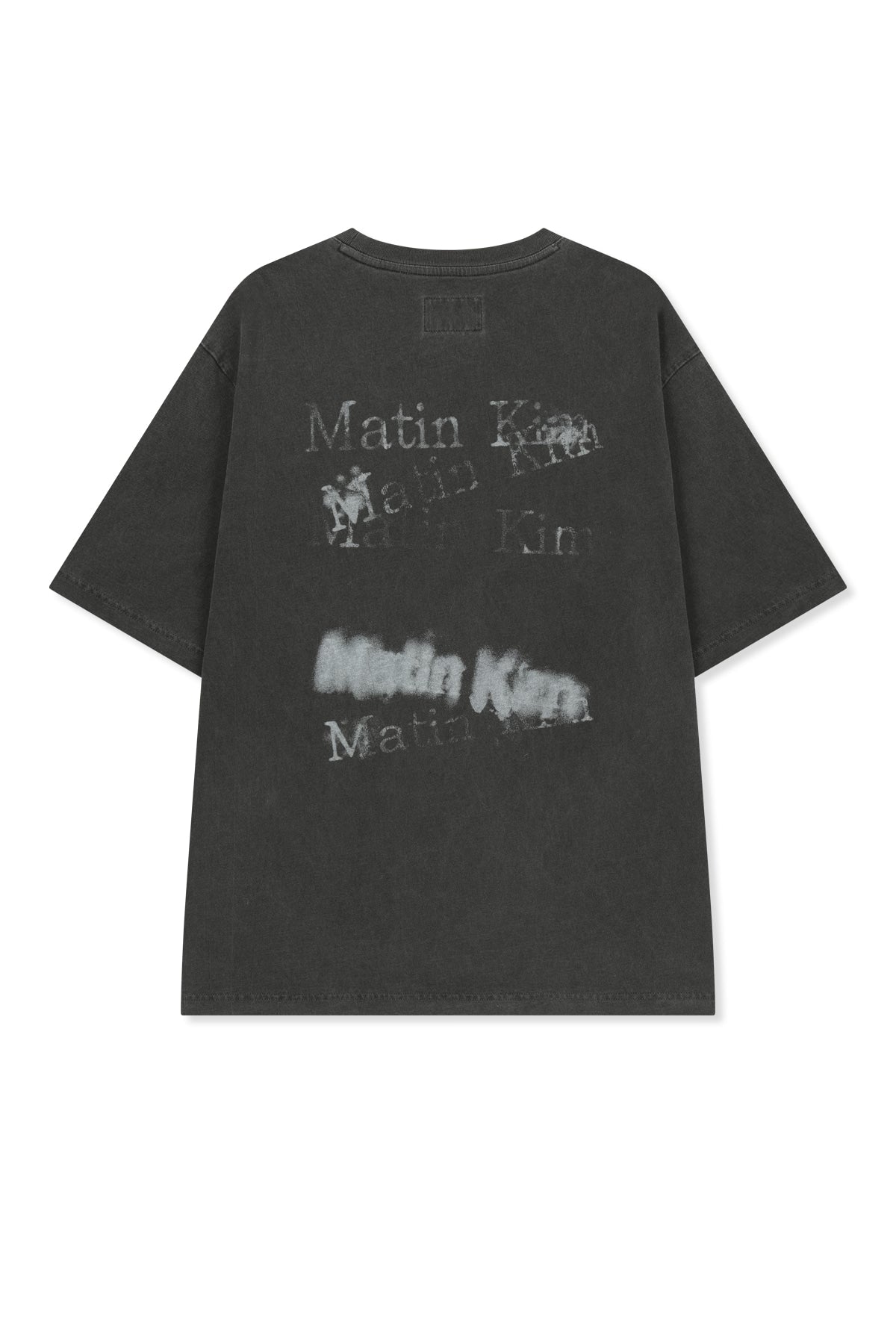matinkim PIGMENT GRAFFITI LOGO TOP IN CHARCOAL