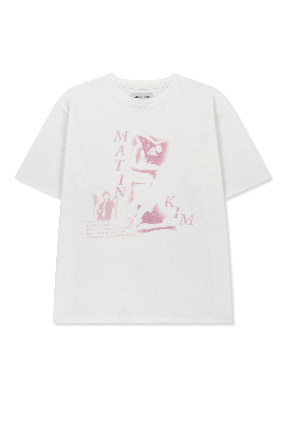 matinkim PORTRAIT GRAFFITI LOGO TOP IN WHITE