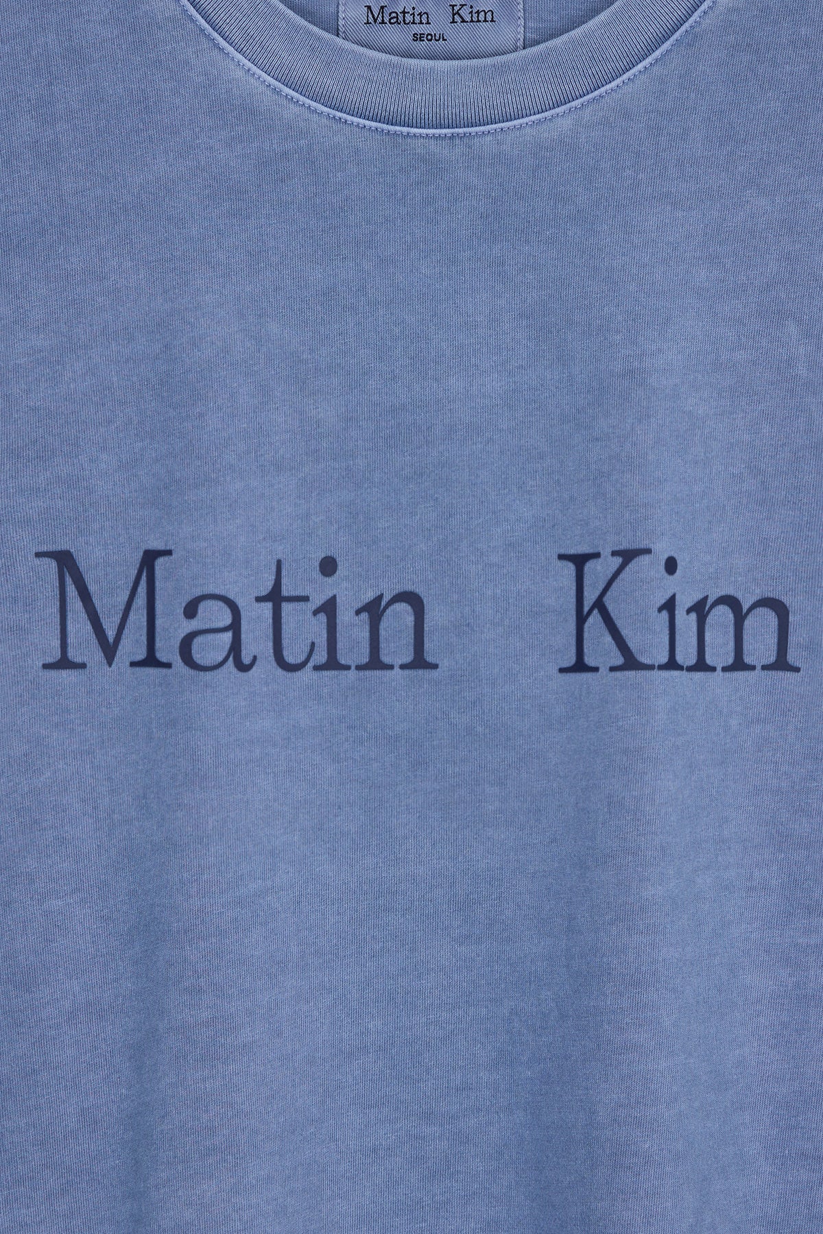 matinkim PIGMENT LOGO TOP IN POWDER BLUE