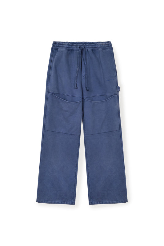 matinkim CUT OUT WASHED SWEATPANTS FOR MEN IN BLUE
