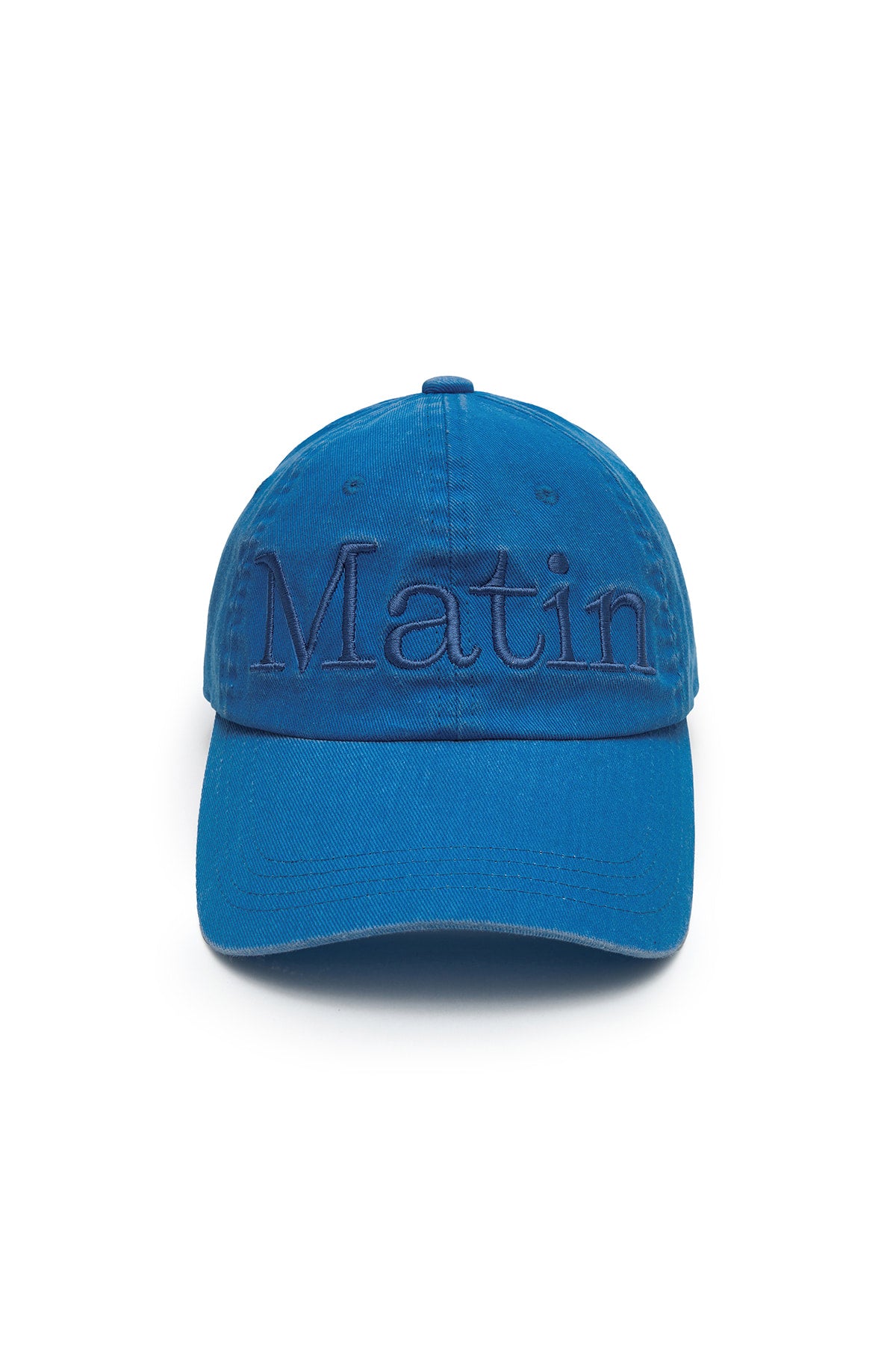 matinkim MATIN LOGO WASHED BALL CAP IN BLUE