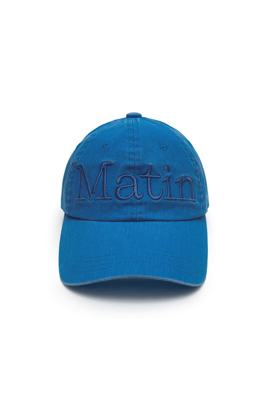 matinkim MATIN LOGO WASHED BALL CAP IN BLUE