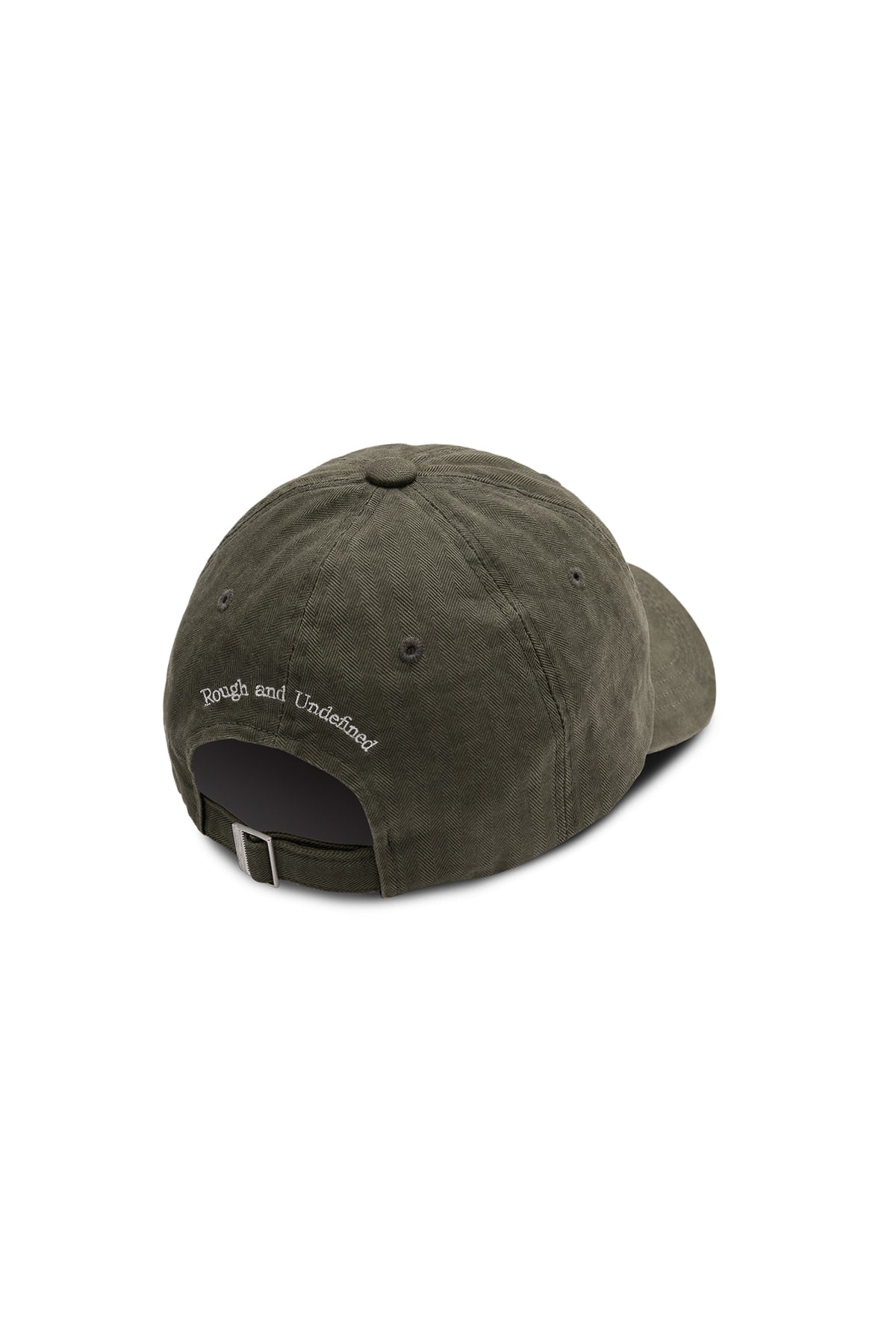 matinkim MATIN HERRINGBONE TYPO BALL CAP IN KHAKI