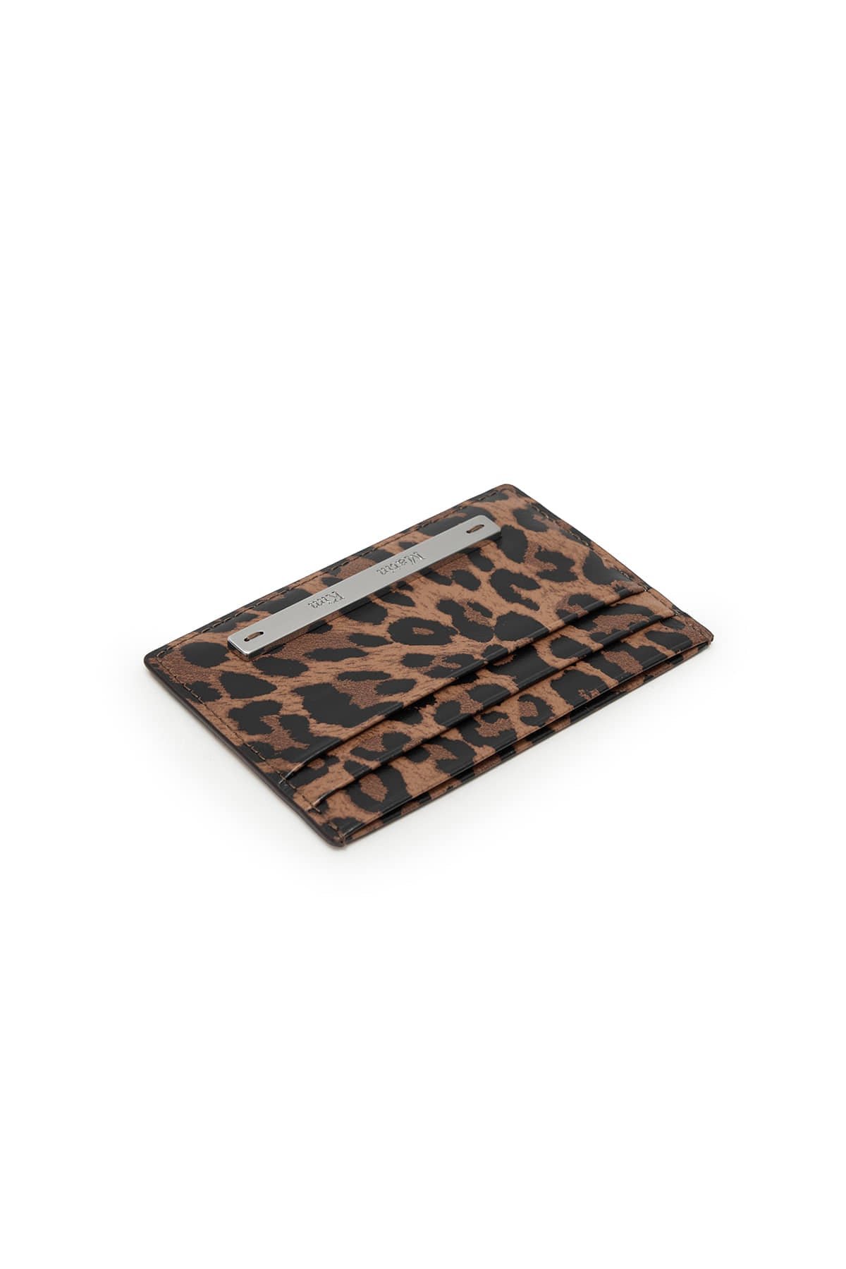 matinkim LEOPARD VINTAGE CARD WALLET IN BROWN