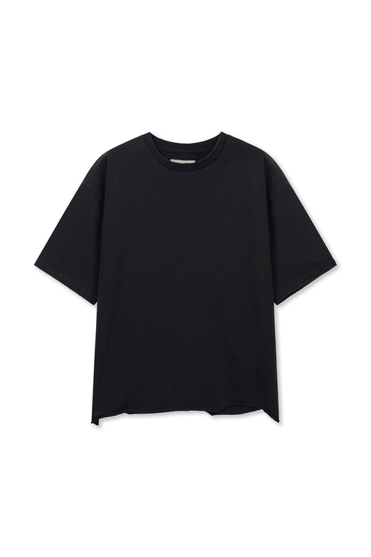 matinkim RAW CUT GRAFFITI LOGO TOP IN BLACK