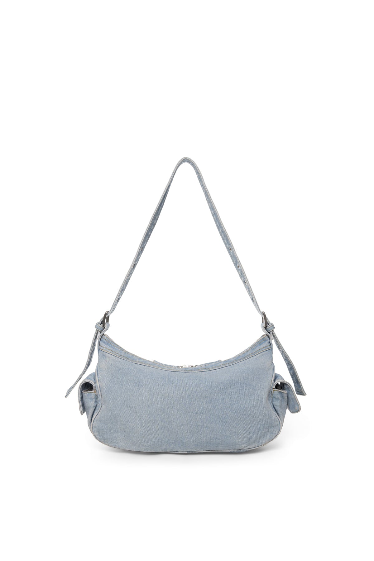 matinkim MATIN DUST DENIM SIDE POCKET BAG IN LIGHT BLUE