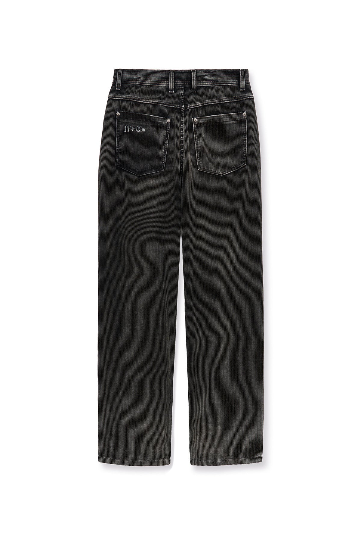 matinkim WASHED CORDUROY PANTS FOR MEN IN CHARCOAL