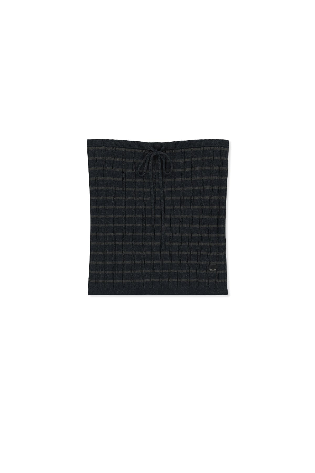matinkim STRIPE KNIT TUBE TOP IN NAVY