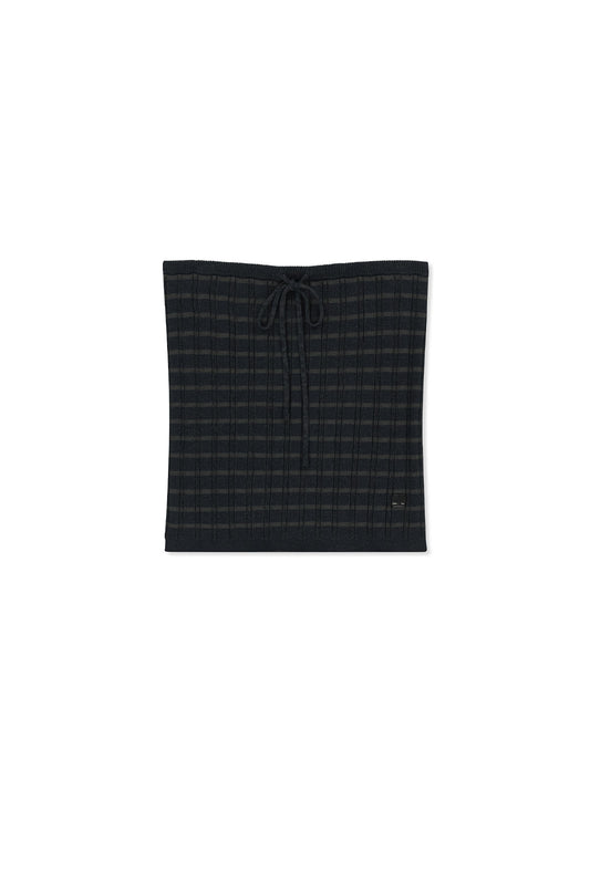 matinkim STRIPE KNIT TUBE TOP IN NAVY
