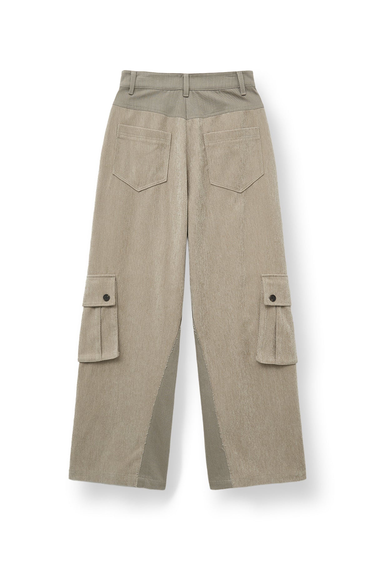 matinkim BIG POCKET TWO TONE WIDE PANTS IN BEIGE