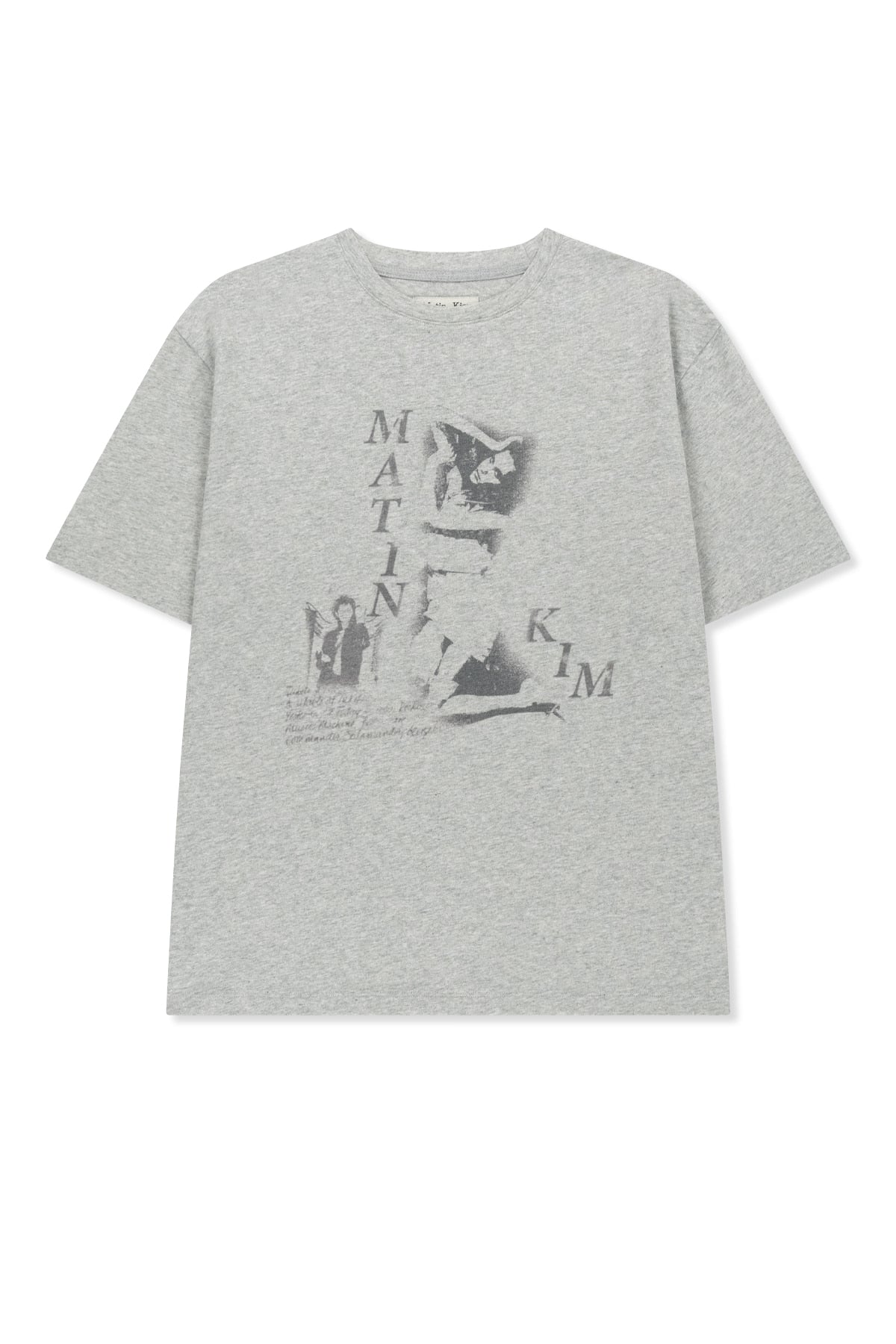 matinkim PORTRAIT GRAFFITI LOGO TOP IN LIGHT GREY
