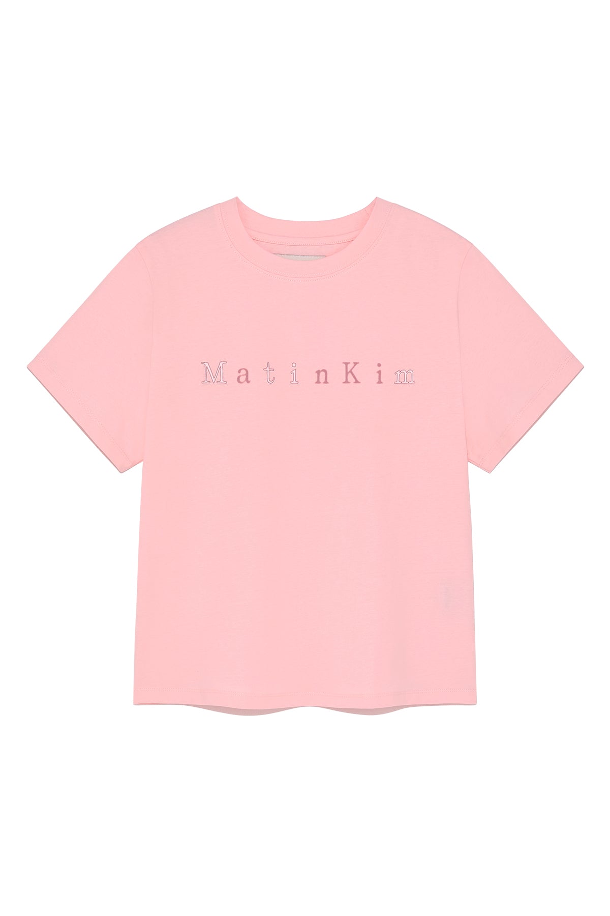 matinkim STICKER GRAPHIC LOGO TOP IN PINK