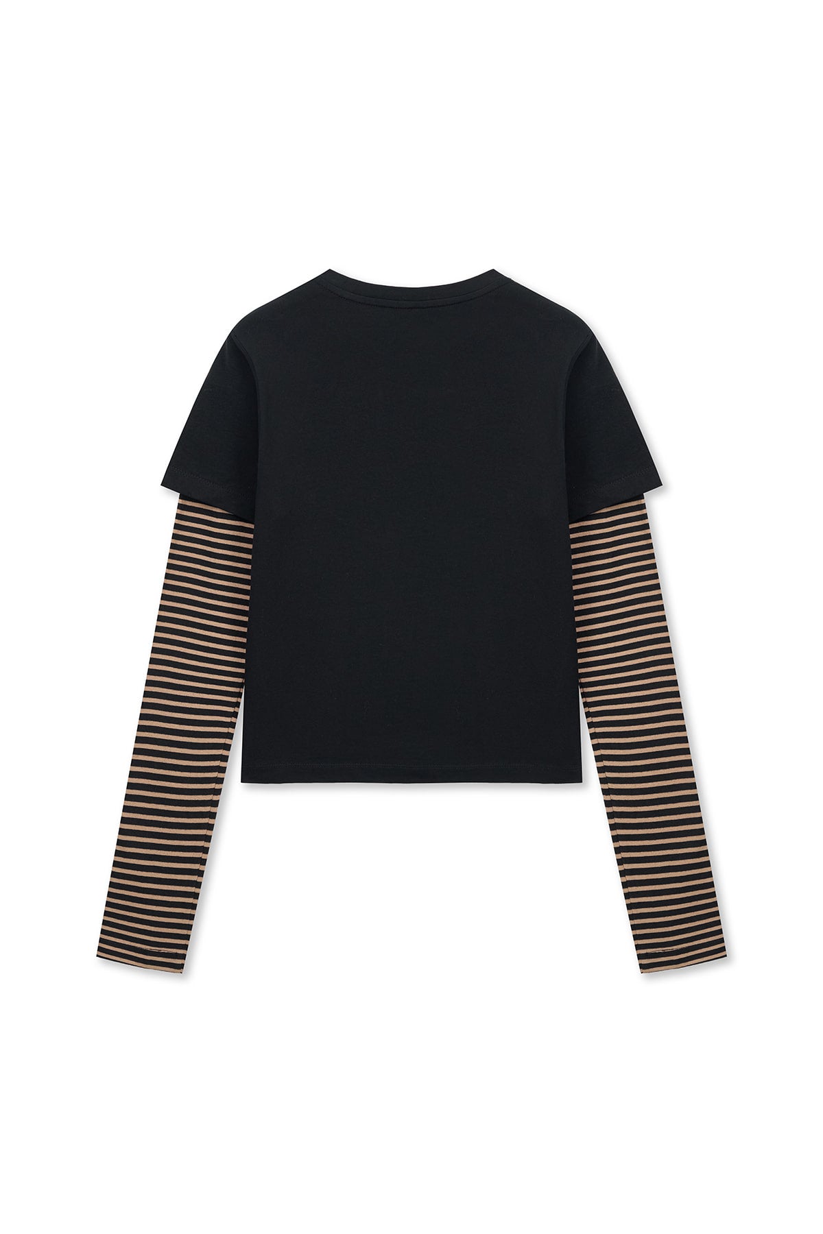 matinkim GRAFFITI LOGO STRIPE LAYERED TOP IN BLACK