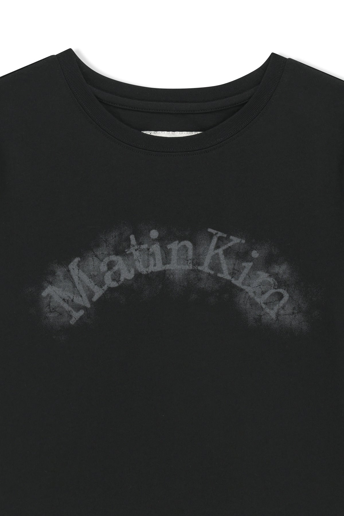 matinkim MATIN KIM ARCH LOGO CROP TOP IN BLACK