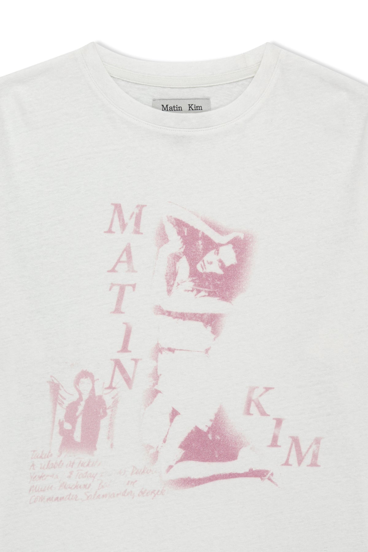 matinkim PORTRAIT GRAFFITI LOGO TOP IN WHITE