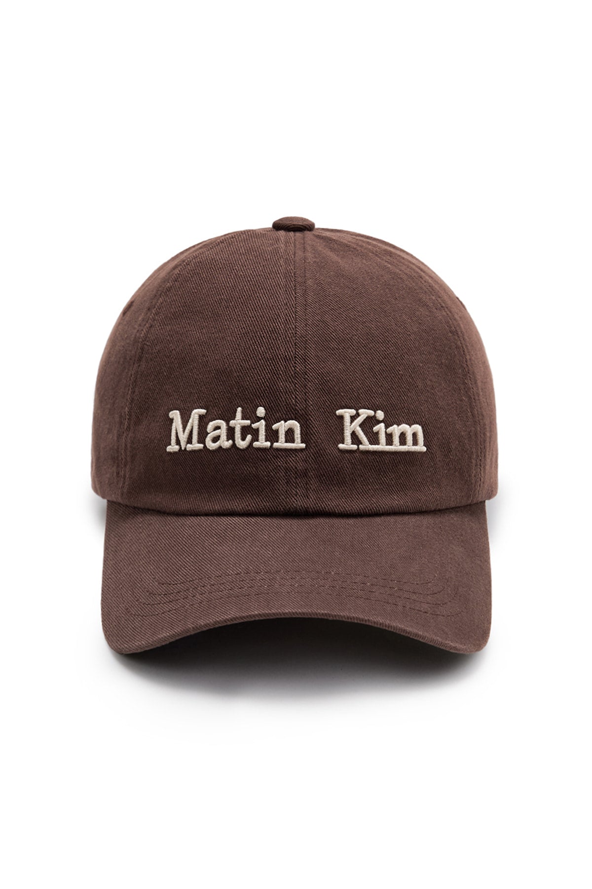 matinkim MATIN DUSTY CLASSIC LOGO BALL CAP IN BROWN