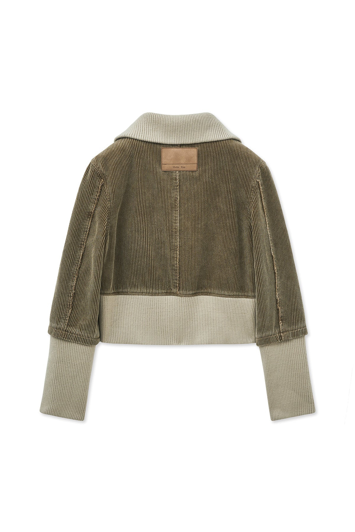matinkim WASHED CORDUROY BOMBER JUMPER IN KHAKI