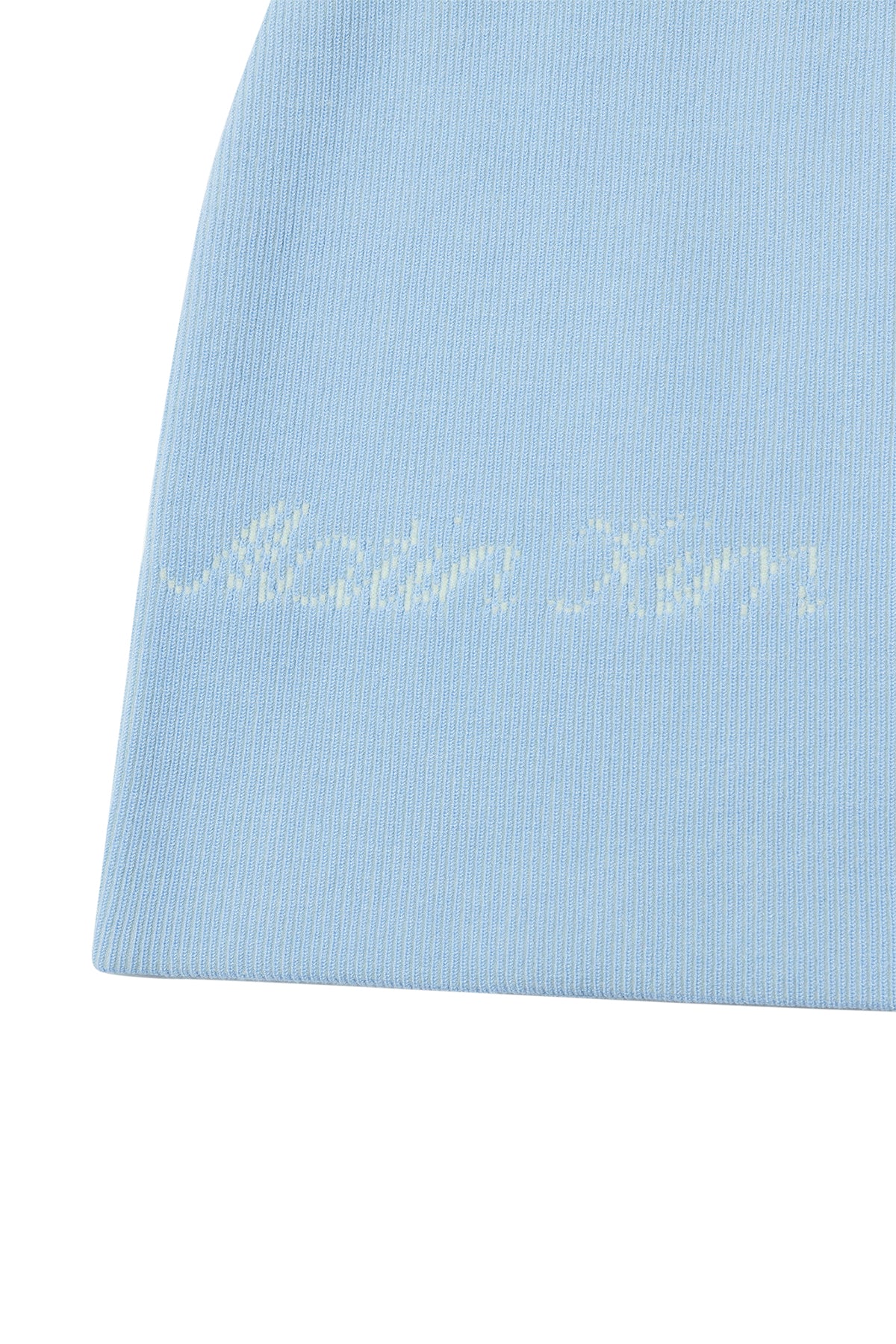 matinkim TWO TONE BANDING KNIT MINI SKIRT IN BLUE