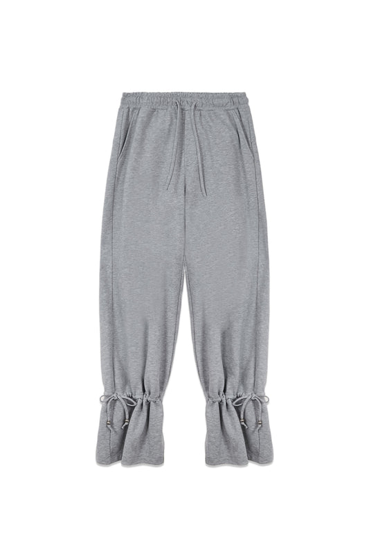 matinkim STRING DETAIL SWEATPANTS IN GREY