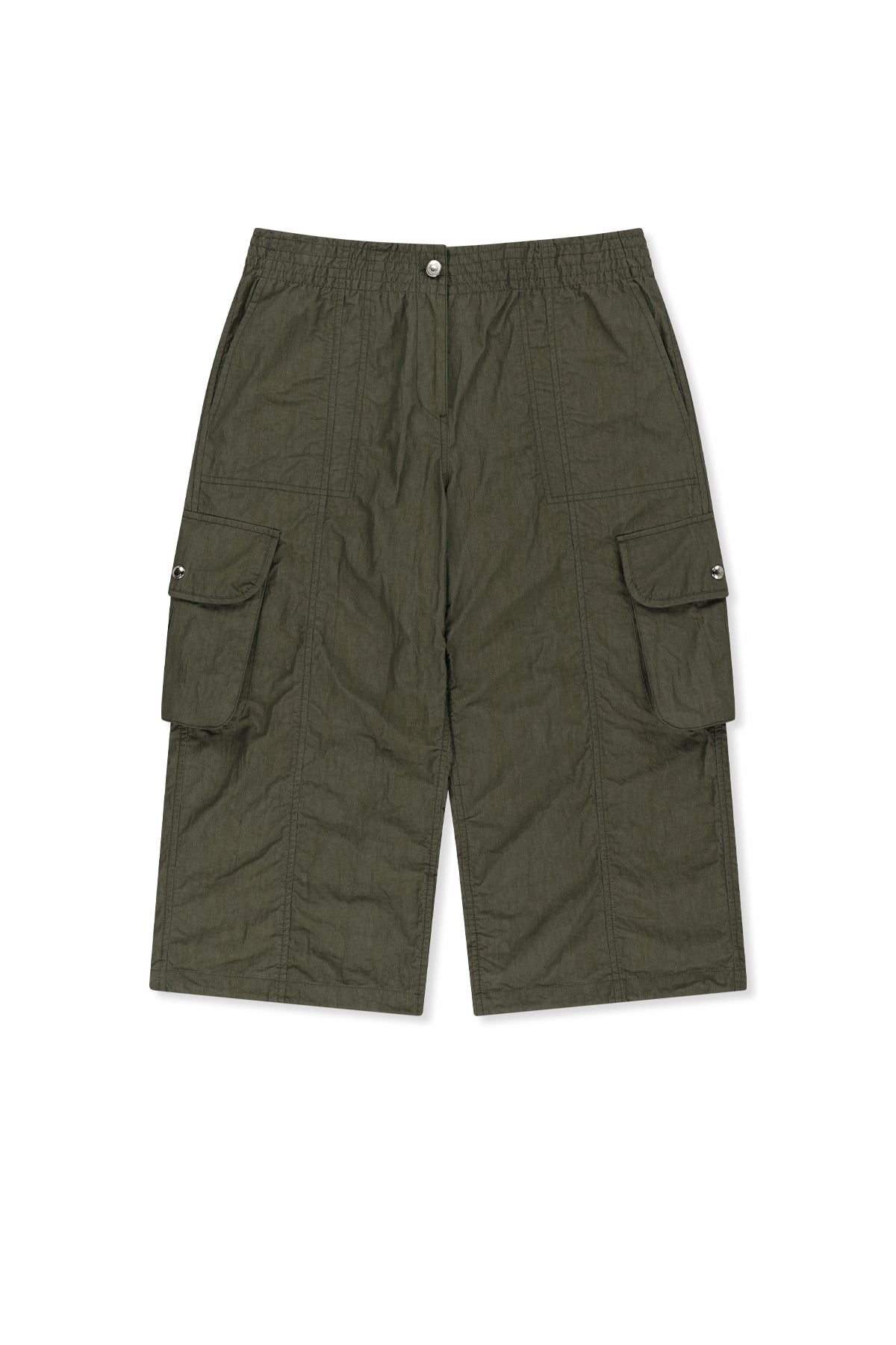 matinkim CRINKLE CAPRI PANTS IN KHAKI