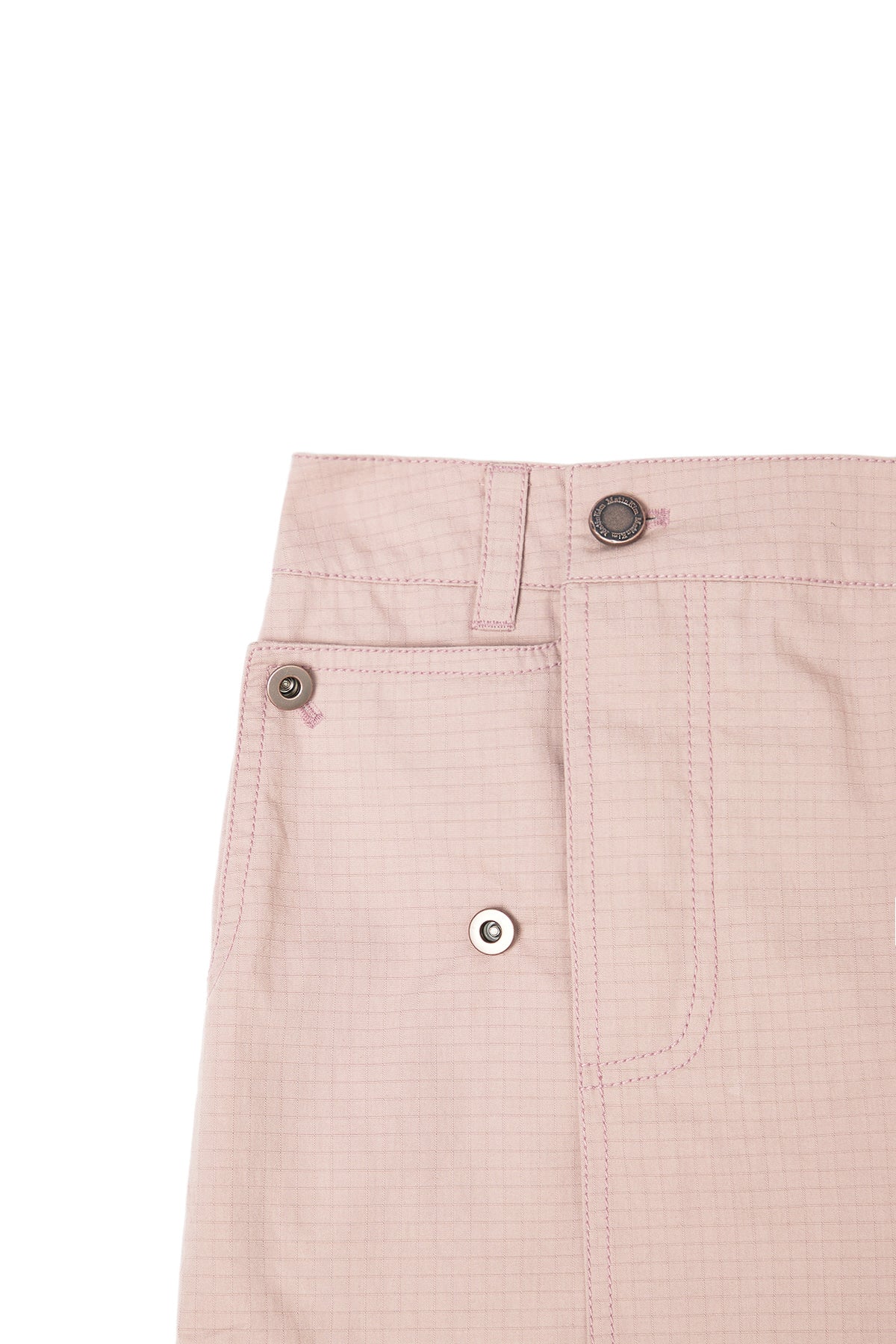 matinkim POCKET FOLDOVER WRAP MINI SKIRT IN INDIAN PINK