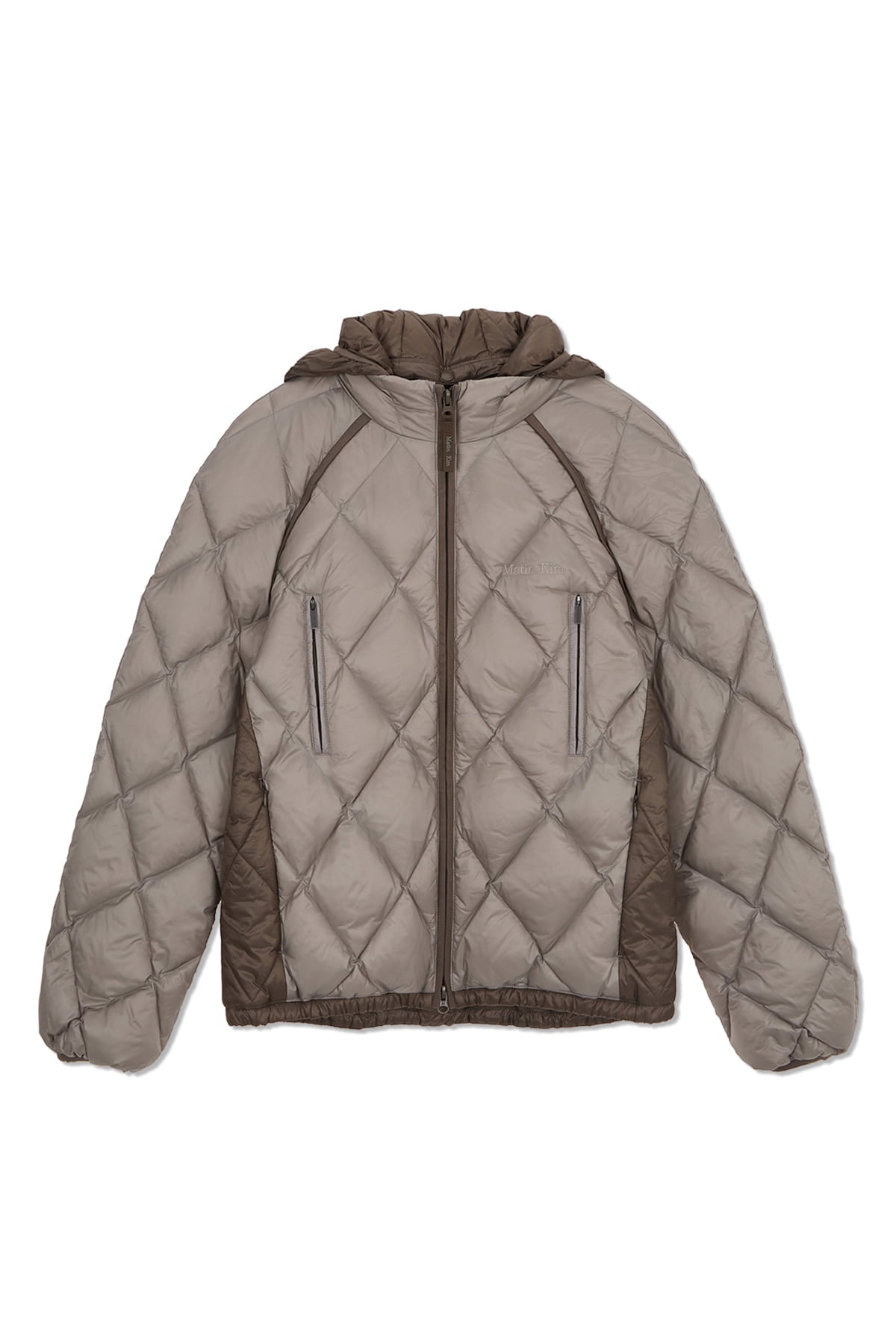 matinkim QUILTING HOODY LIGHTWEIGHT JUMPER (DOWN BLENDED) IN BEIGE