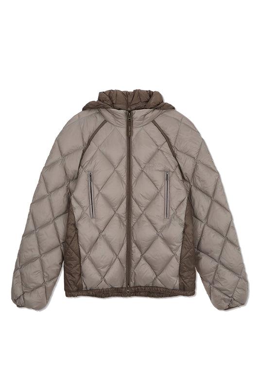 matinkim QUILTING HOODY LIGHTWEIGHT JUMPER (DOWN BLENDED) IN BEIGE