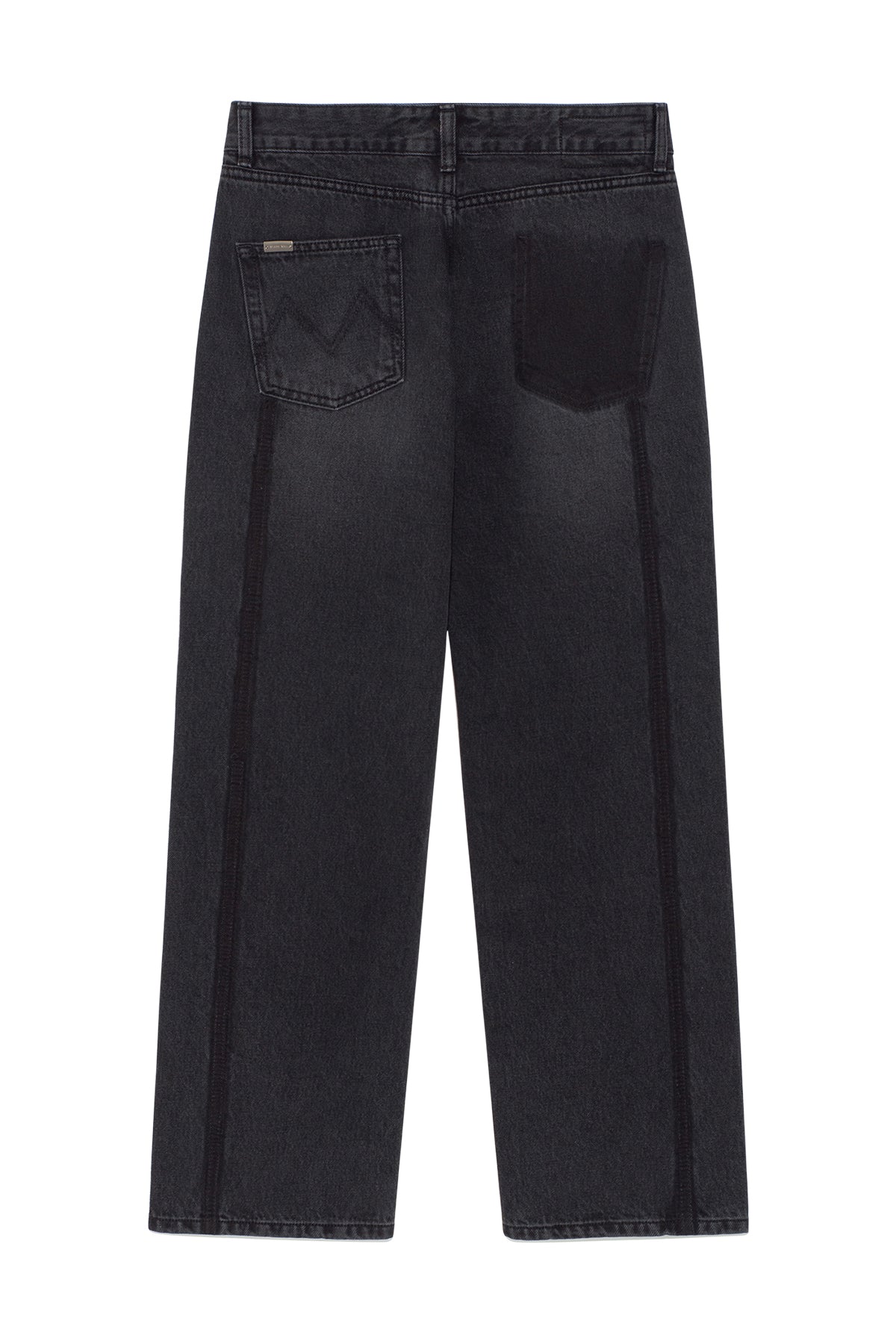 matinkim POCKET WASHED POINT DENIM PANTS IN BLACK