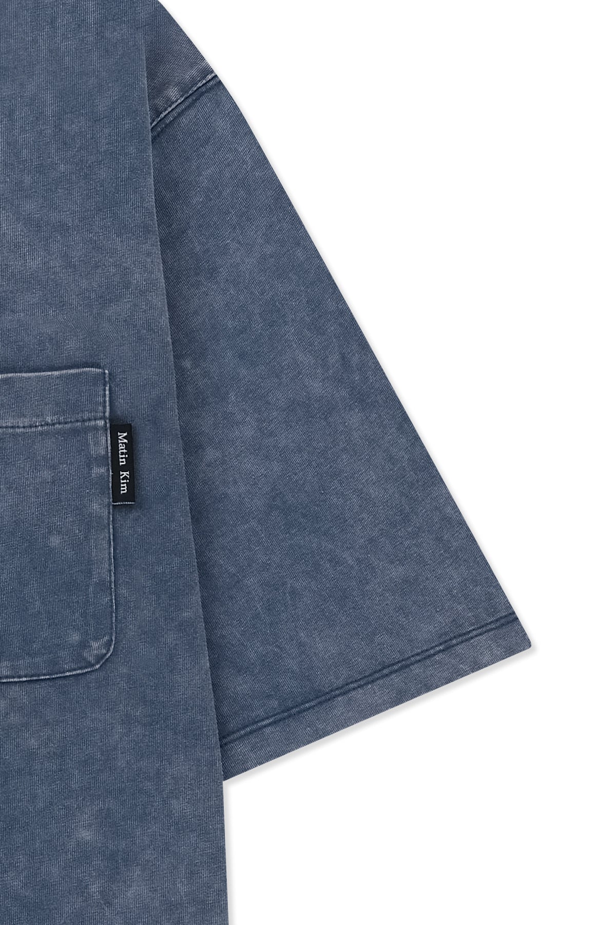 matinkim VINTAGE WASHED POCKET TOP FOR MEN IN SMOKE BLUE