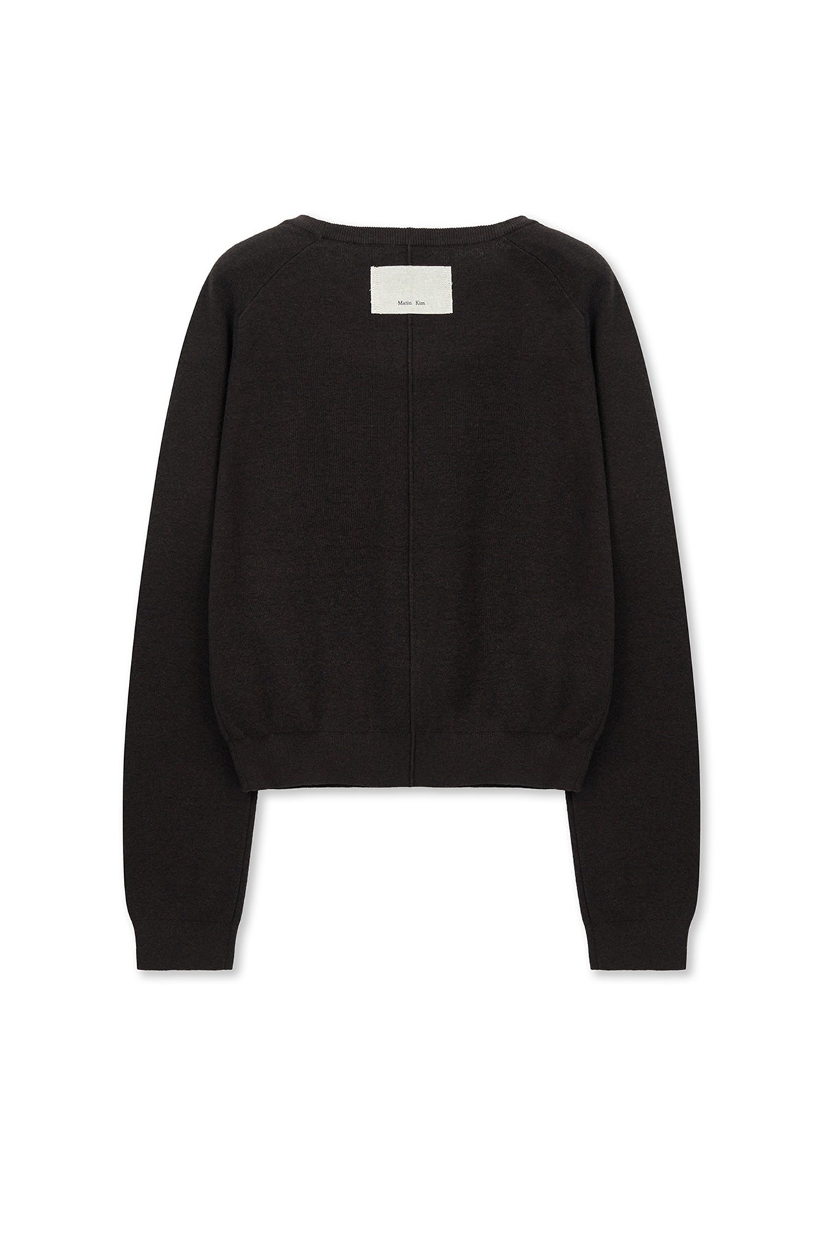 matinkim RAGLAN SLEEVE KNIT PULLOVER IN DARK BROWN