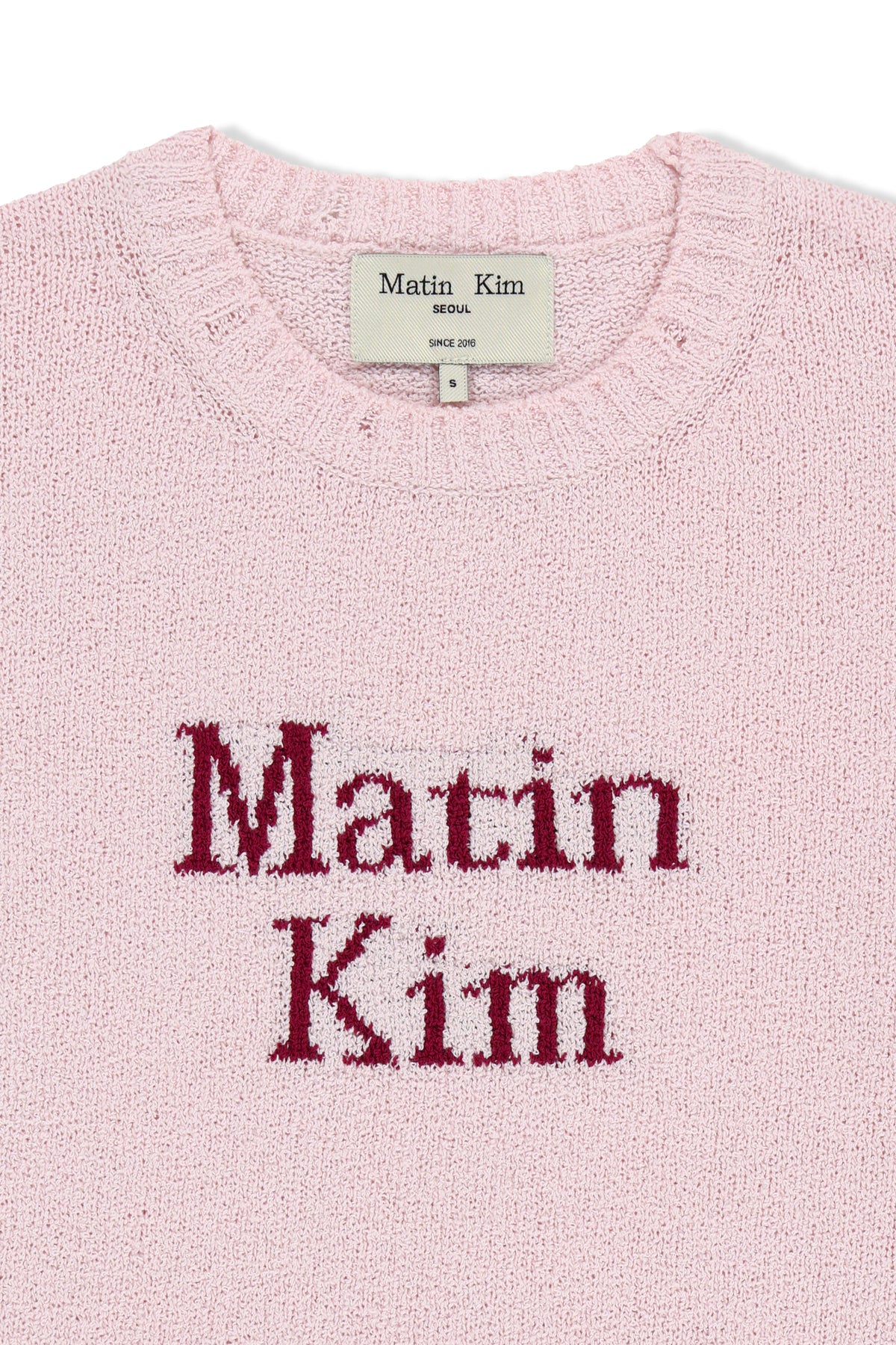 matinkim HALF SLEEVE LOGO PULLOVER FOR WOMEN IN PINK